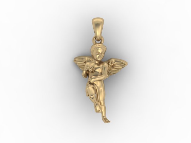 angel pendant baby cherub christmas culpture cupid diamond enamel jewel jewelry matrix necklace pendants sculptings souvenir statue valentine 3D print model - Mito3D