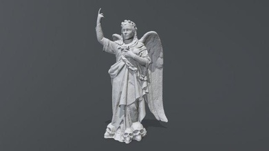 angel statue print printable stone mountain ruin 3d print model - Mito3D