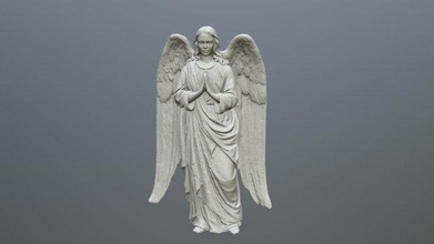 angel statue 3d print model in woman 3dexport cherub decor setting 3d print model - Mito3D