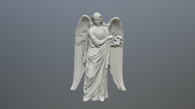 angel statue print cherub decor setting 3d print model - Mito3D
