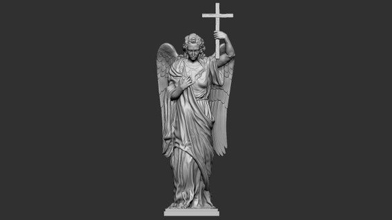 melek heykel 01 figürinler Rahatlama kanatlar Tanrı mezarlık din dini takı isa Hıristiyan Katolik klasik ölüm cnc Yazdır Sanat heykeller anneanne minyatürler 3d print model - Mito3D