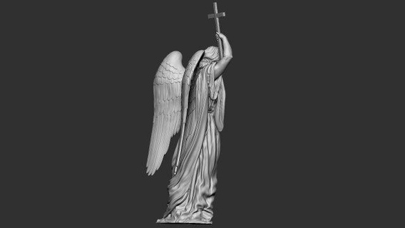 melek heykel 02 figürinler Rahatlama kanatlar Tanrı mezarlık din dini takı isa Hıristiyan Katolik klasik ölüm cnc Yazdır Sanat heykeller anneanne minyatürler 3d print model - Mito3D