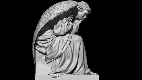 melek heykel 03 figürinler Rahatlama kanatlar Tanrı mezarlık din dini takı isa Hıristiyan Katolik klasik ölüm cnc Yazdır Sanat heykeller anneanne minyatürler 3d print model - Mito3D