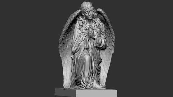 melek heykel 05 Rahatlama kanatlar Tanrı mezarlık din dini takı isa Hıristiyan Katolik klasik ölüm cnc Yazdır Sanat heykeller anneanne minyatürler 3d print model - Mito3D