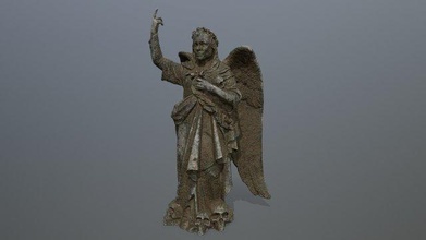 anjo estátua pedra esculpir 3d print model - Mito3D