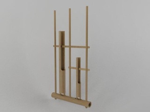 angklung frei 3d Modell Musik Instrument traditionell Indonesien 3dprint Kunst 3d print model - Mito3D