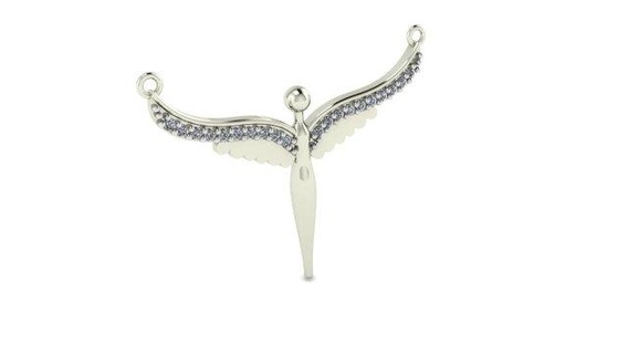 açı kolye yazdırılabilir takı mücevher pendant necklace altın gümüş beyaz Beyaz 3d print model - Mito3D