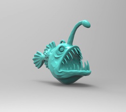 stl cnc router file 3dprintable deep angler fish 3d print model in figurines 3dexport printable printing figure interior lumion cncmodel cnccarvemodel cncmachining cnc-made cncrelief cnc-machining 3dprintmodel 3dprintready 3d print model - Mito3D