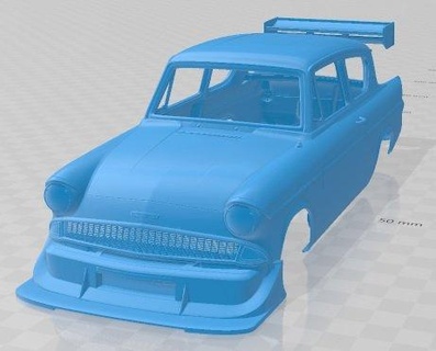 anglia 1966 gara stampabile corpo macchina 3d Stampa modello settore automobilistico fessura scalextric tamiya rc miniz passatempo micro 3d print model - Mito3D