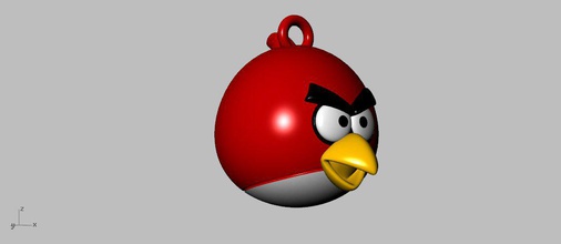 angry birds-Anhänger Anhänger - Schmuck Juwel angrybird 3d print model - Mito3D