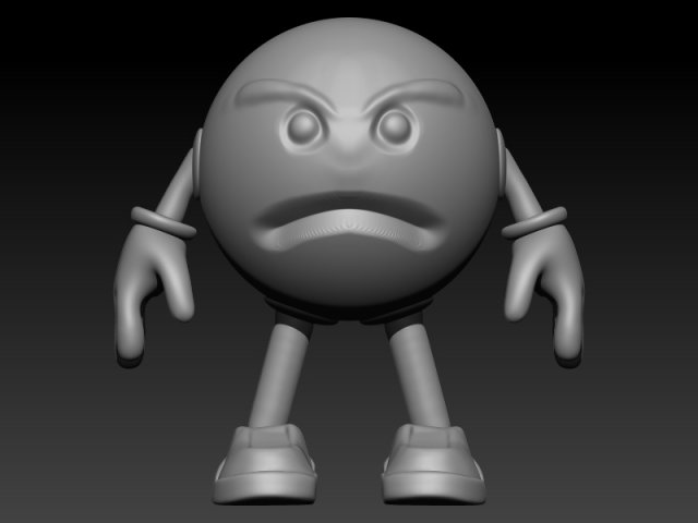 angry emoji character cartoon cartooncharacter 3dprinter 3dprint 3dprinting 3D print model - Mito3D