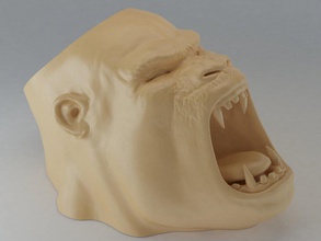 angry gorilla testa arrabbiato 3d print model - Mito3D