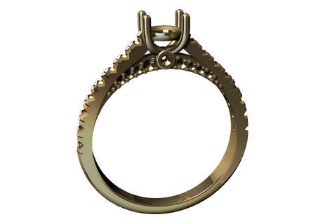 anillo solitario argolas 3d print model - Mito3D
