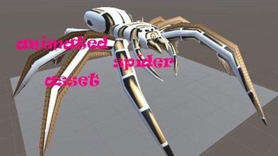 animated poly spider kit fanatsy adventure gamedev animal animation animated model unity unrealengine4 blender spider medieval action monster 3d print model - Mito3D