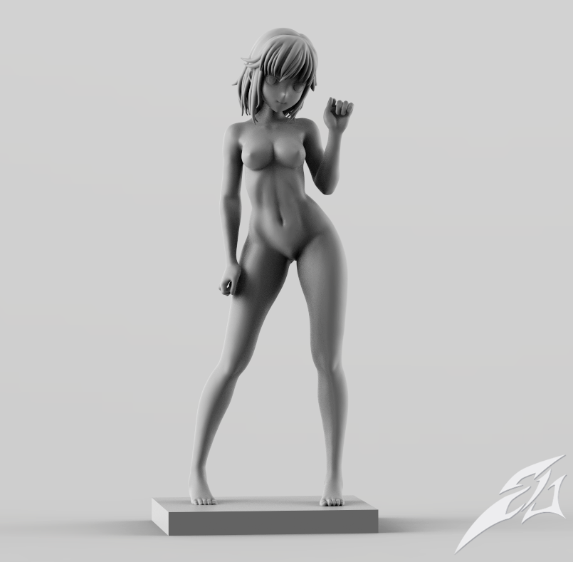 anime zahl 01 3d drucken modell figuren 3dexport 3dprinting japan niedlich sexy 3D print model - Mito3D