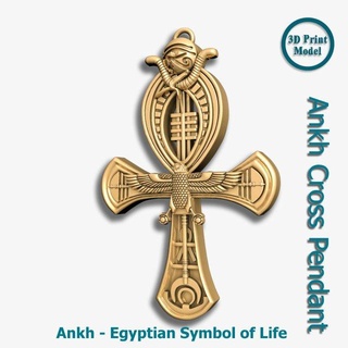 ankh cross pendant  pendants 3d jewelry gold printable silver bangle 3dsmax egypt prototype stl printing milling pharaonic ancient bracelets necklaces inscriptions pendant pendan  3d print model - Mito3D
