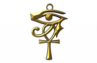 ankh horus pendant 3d print model in pendants 3dexport eye egypt egyptian cross 3d print model - Mito3D