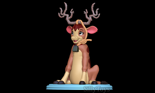 annabelle - annabelles 3d print model in animals 3dexport cow feral female christmas holiday reindeer bovine 3d print model - Mito3D
