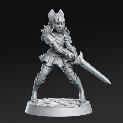 anne miniatures ready to print 3d model in sculpture 3dexport gothic necronomicon lamp papyrus investigator dealer dungeonsanddragons love-craft monster paladin armor warrior fighter knight dnd rnestudio rpg 3d print model - Mito3D
