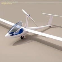 antares 20e 3d model in sailplane 3dexport glider airplane civilian flight air sports antares20e 3d print model - Mito3D