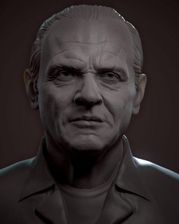 anthony hopkins figurines character man hollywood sculpture actor movie bust famous celebrity hannibal killer lecter human serial 3d print model - Mito3D