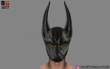 anubis anpu uralt ägyptisch maske 3d drucken modell spielzeuge 3dexport helm cosplay halloween spielzeug zubehör anubis mask helmet cosplay head kopf 3d print model - Mito3D