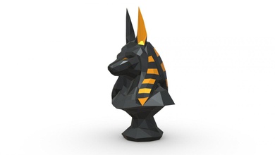 anubis figura 3d impresión modelo in monstruos criaturas 3dexport arte diseño interior futurista origami personaje antiguo egipto dios estatua decoración cabeza amon faraón esfinge aton egipcio osiris 3d print model - Mito3D