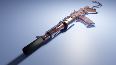 apocalypse style automatique fusil 3d modèle in 3dexport fée feu munitions mettre rouille 3d print model - Mito3D