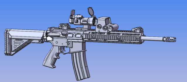 ar15 Gewehr Orca stl 3d 3d print model - Mito3D