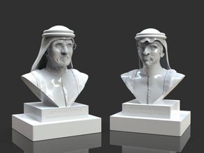 arab königlich familie vater sohn büste pack 3d drucken modell erinnerungsstücke 3dexport königliche könig prinz arabisch arabien araber dubai uae skulptur bildhauerei skulpturen geformt skulptural busto vollbusig 3d print model - Mito3D