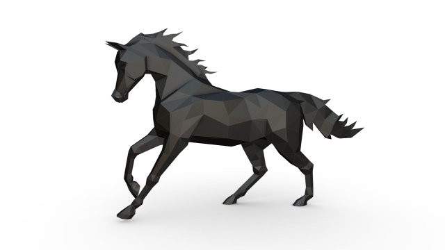 árabe caballo 3d impresión modelo in animales 3dexport arte regalo lowpoly 3dprint animal decoración interior diseño miniaturas escultura estatua juguete mamífero 3D print model - Mito3D