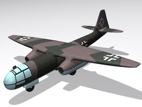 arado234b 3d modello in bombardiere 3dexport aeromobili aereo ww2 aratro tedesco guerra militare 3d print model - Mito3D