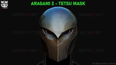 aragami 2 máscara tetsu alto calidad detalles bstar3dprint cosplay juguetes disfraz asesino ninja kitsune samurai Víspera Santos hannya oni tetsumask tetsy 3d print model - Mito3D