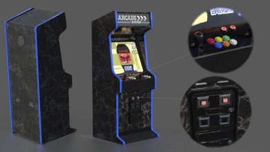 arcade machine 3d modèle in vidéo 3dexport jeu monnaie espèces rétro 80 pbr poly unité atout 4k électronique récréatif intérieur decoracion mame ordinateur 3d print model - Mito3D