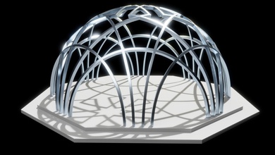 arco de estambul, museo historia la ciencia, tecnología el islam en arquitectura 3dprint hemisferio arch art histórico estambul ciencia 3d print model - Mito3D