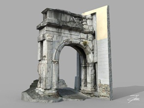 arch of riccardo 3d model in miscellaneous 3dexport architecture architectural trieste italy monument stone historical archeology ue4 lowpoly old bricks elements 3d print model - Mito3D