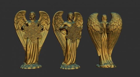 arcanjo metatron estátua 3d impressão escultura anjo gos cristianismo pintura colecionável 3d print model - Mito3D