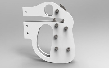 tiro arco lanzamiento diseño 3d impresión modelo in mano herramientas 3dexport desencadenar 3d print model - Mito3D