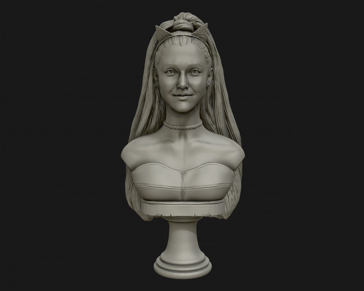 ariana grande scultura pronto 3d Stampa modello cantante sculture fallimento ritratto statua arte 3D print model - Mito3D