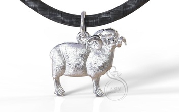 aries ram sheep zodiac horoscope pendant 3d print model - Mito3D