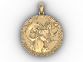 bélier pendentif le horoscope joyau bijoux leo lion collier pendentifs imprimable sculpter la sculpture signe virgo femme femmes zbrush zodiaque 3d print model - Mito3D