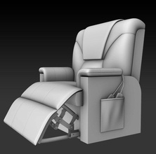 Sessel beinablage 3d drucken desgin maya blender obj stl 3d print model - Mito3D