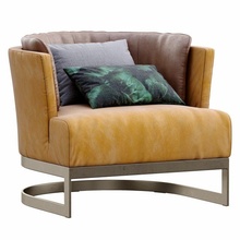 fauteuil Cervin linteau metall moderne chaise navasard oreiller ethnique cuir 3d print model - Mito3D