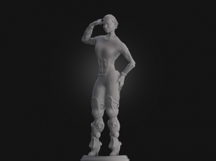 armored leg girl free woman figure character art miniatures body female human toys people figurines 3d print model - Mito3D
