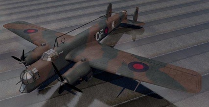 Armstrong Whitworth weiß mk 3 Selten Flugzeug ww2 wwii Krieg KriegLANE Militär raf britisch schwer Bomber 3d print model - Mito3D