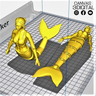 articulado sereia monstros criaturas brinquedo fantasia Dragão menina flexível imprimir 3d print model - Mito3D