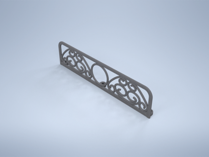 artístico forjado hierro accesorios estantería soportes estante mostrador 3d print model - Mito3D