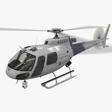 as-350 us customs border protection animated 3d model in helicopter 3dexport eurocopter ecureuil as350 h125 h-125 a-star astar cbp usa air support division n3938a 3d print model - Mito3D