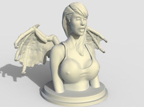 ásia pará los menina 3d impressão modelo in mulher 3dexport nsfw arte vampiro vampirela personagem stl 3d print model - Mito3D