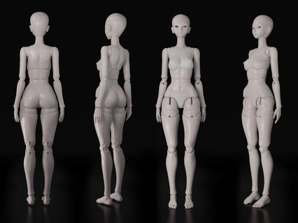 asiática senhora boneca 3d impresso bjd impressão modelo in escultura 3dexport 3d print model - Mito3D
